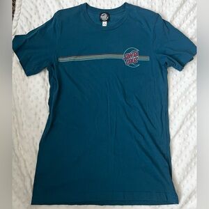 Santa Cruz Skateboards Teal Short Sleeve Tee